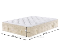Materac pocket z pianką chłodzącą miękki 160x200 MERCY H34 - wymiary