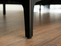 MIEDZIANE łóżko z miękkim zagłówkiem CORDEL 160x200 CZARNY - eleganckie, metalowe nogi