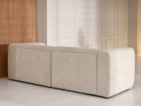 Sofa do salony trzyosobowa BIANCO BEŻOWA - tapicerowany tył