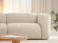 Sofa do salony trzyosobowa BIANCO BEŻOWA - prosta forma