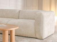 Sofa do salony trzyosobowa BIANCO BEŻOWA - minimalistyczna bryła