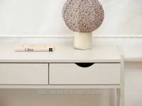 Minimalistyczne biurko z szufladami do gabinetu LUND KREMOWY - front  szuflady