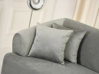 Modułowa SZARA sofa welur GRAY - 2 poduszki - obłe kształty