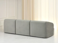 Modułowa SZARA sofa welur GRAY - 2 poduszki - tył