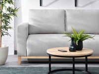 Narożnik STOCKHOLM POPIEL z funckcją spania do salonu - nowoczesna forma
