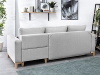 Narożnik STOCKHOLM POPIEL z funckcją spania do salonu - wolnostojąca bryła