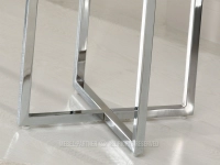 Stolik boczny glamour CLARIS CZARNY MARMUR - CHROM - metalowa podstawa