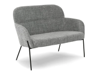 Sofa biagio szary tkanina, podstawa czarny