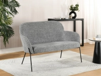Sofa biagio szary tkanina, podstawa czarny