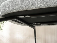 Nowoczesna sofa dwuosobowa BIAGIO SZARY CZARNE NOGI - montaż