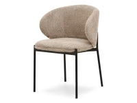 Produkt: Krzesło maren ciemny-beż tkanina, podstawa czarny