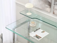 Nowoczesne szklane biurko LAPIS TRANSPARENTNY -  nowoczesny design
