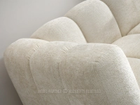 Obła sofa KREMOWA do salonu OLIA - ekskluzywna tkanina