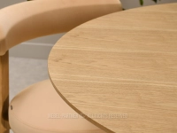 Designerski STÓŁ DO JADALNI OTTAWA DĘBOWY STOŻKOWA NOGA - subtelne usłojenia drewna