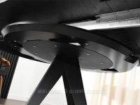 Okrągły rozkładany stół 220 cm do jadalni MAVERO CZARNY - elementy montażu