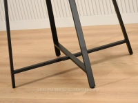 Nowoczesny okrągły stół 100 cm do salonu DĄB DRAGAN CZARNY - metalowa podstawa 