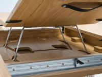 Okrągły stół do jadalni drewniany CORTONA DĄB - mechanizm rozkładania