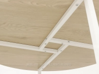 Okrągły stół do pokoju dziennego 120 cm SONOMA BIRK BIAŁY - element montażu