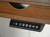 Regulowane biurko z szufladami i portem USB ORZECH OTSO 140 CZARNY - ledowy panel sterowania