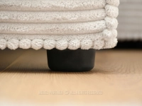Rozkładana sofa wypoczynkowa CRAFT KREM CZARNY - stopki