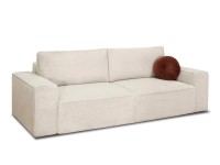 Sofa craft kremowy tkanina, podstawa czarny