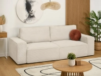 Rozkładana sofa wypoczynkowa CRAFT KREM CZARNY - w aranżacji