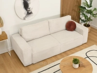 Rozkładana sofa wypoczynkowa CRAFT KREM CZARNY - obszerne siedzisko