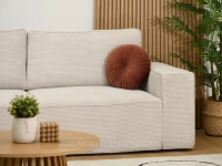 Rozkładana sofa wypoczynkowa CRAFT KREM CZARNY - szerokie siedzisko