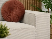 Rozkładana sofa wypoczynkowa CRAFT KREM CZARNY - wygodne podłoietniki