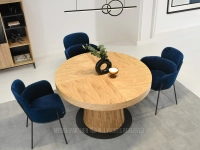 Rozkładany stół ASTORIA DREWNIANY NA CENTRALNEJ NODZE - stół bez wkładek