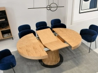 Rozkładany stół ASTORIA DREWNIANY NA CENTRALNEJ NODZE - składane wkładki