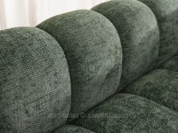 Sofa dwuosobowa ZIELONA z dekoracyjnymi przeszyciami OLIA 2 - wygodne oparcie