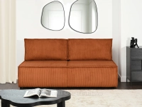 Sofa z funkcją spania NUBIO MIEDZIANY - w aranżacji