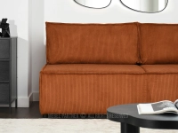 Sofa z funkcją spania NUBIO MIEDZIANY - lamówka