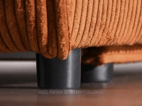 Sofa z funkcją spania NUBIO MIEDZIANY - ukryte nóżki