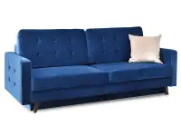 Sofa pikowana AURA GRANATOWA  rozkładana z pojemnikiem
