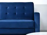 Sofa pikowana AURA GRANATOWA  rozkładana z pojemnikiem - stylowa tkanina