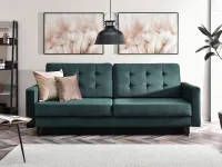 Produkt: Sofa aura zielony welur, podstawa czarny