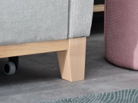 Skandynawska sofa BERGEN rozkładana na drewnianych nóżkach - bukowe nogi