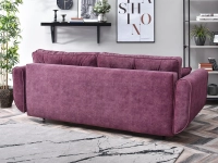 Sofa rozkładana BLINK WRZOSOWA z poduchami do salonu - tapicerowany tył