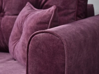 Sofa rozkładana BLINK WRZOSOWA z poduchami do salonu - solidne wykonanie