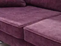 Sofa rozkładana BLINK WRZOSOWA z poduchami do salonu - miękkie siedzisko