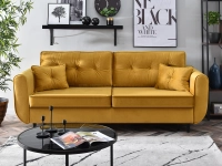 Sofa blink miodowy welur, podstawa czarny