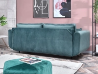 Designerska kanapa BLINK MORSKA pikowana z poduchami