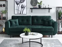 Produkt: Sofa blink zielony ciemny welur, podstawa czarny