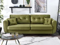 Produkt: Sofa blink zielony jasny welur, podstawa czarny