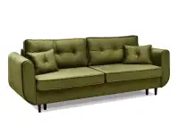 Sofa z weluru BLINK ZIELONA z funkcją spania do salonu