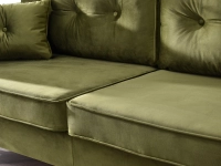 Sofa z weluru BLINK ZIELONA z funkcją spania do salonu - miękkie siedzisko
