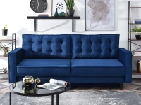 Sofa lavia granatowy welur, podstawa czarny