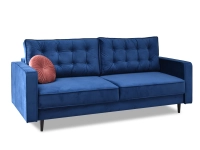 Sofa welurowa LAVIA GRANAT z funkcją spania i pojemnikiem